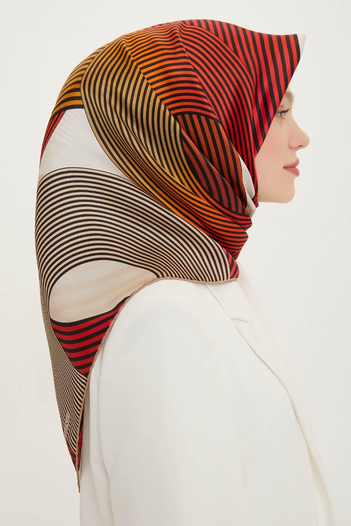 Armine 2022 İlkbahar Yaz Sezonu Twill İpek Eşarp Modelleri 8729D-01