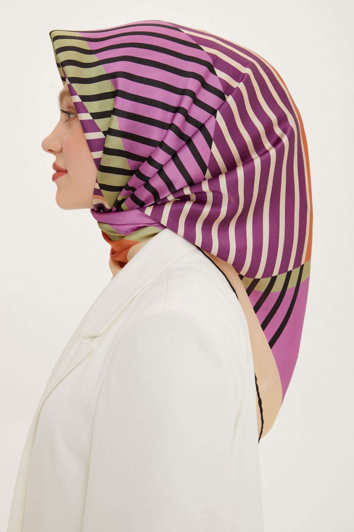 Armine 2022 İlkbahar Yaz Sezonu Twill İpek Eşarp Modelleri 8732D-32