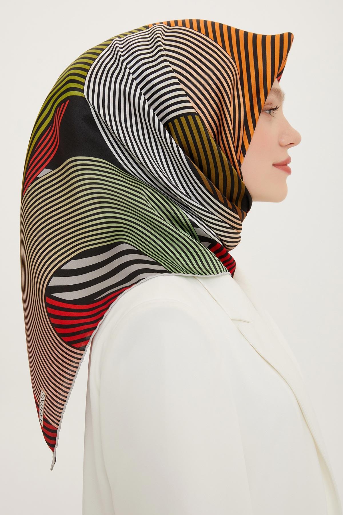 Armine 2022 İlkbahar Yaz Sezonu Twill İpek Eşarp Modelleri 8729D-34