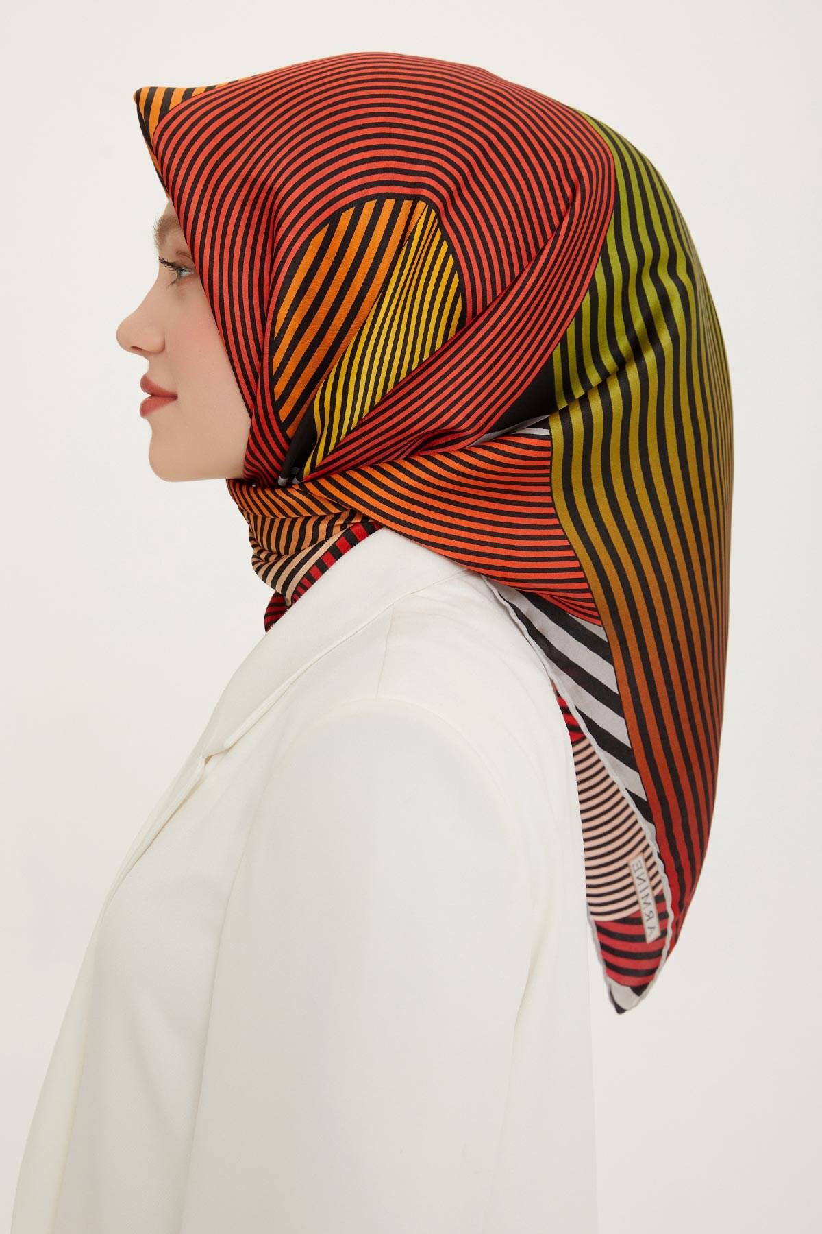 Armine 2022 İlkbahar Yaz Sezonu Twill İpek Eşarp Modelleri 8729D-34