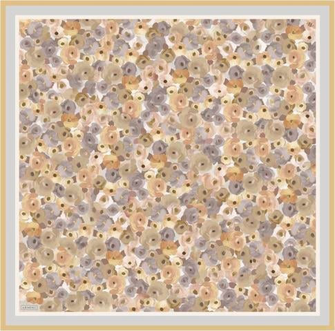 Armine Çiçek Desenli Saf İpek Sura Eşarp 9300D 37