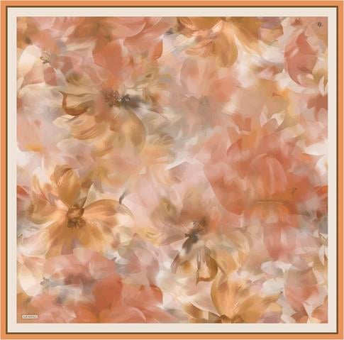 Armine Çiçek Desenli Saf İpek Twill Eşarp 9310D 33