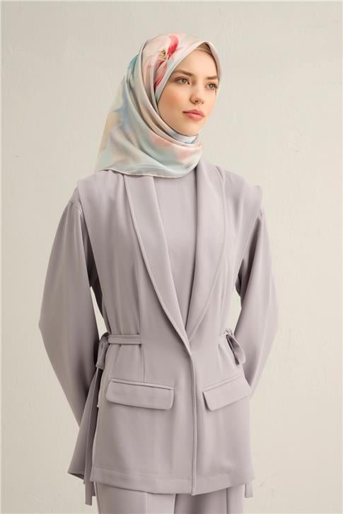 Armine Çiçek Desenli Saf İpek Twill Eşarp 9305D 80