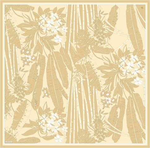Armine Çiçek Desenli Saf İpek Twill Eşarp 9353D 35