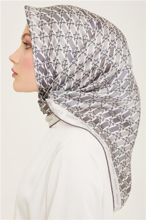 Armine Çiçek Desenli Sura İpek Eşarp 24Ya9145 34 04