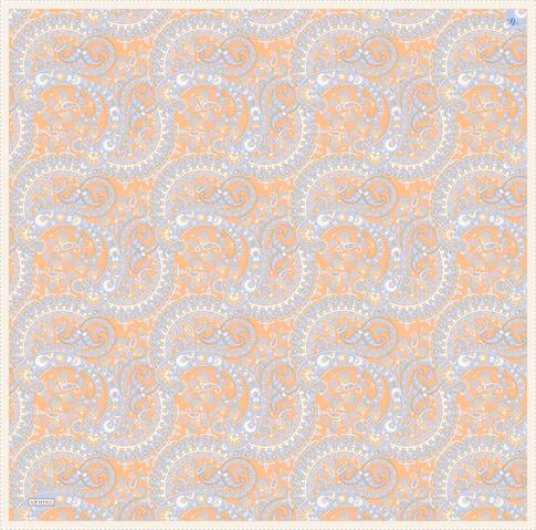 Armine Etnik Desenli Saf İpek Twill Eşarp 9304D 37