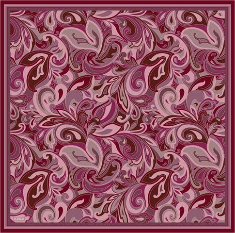 Armine Etnik Desenli Saf İpek Twill Eşarp 9323D 83