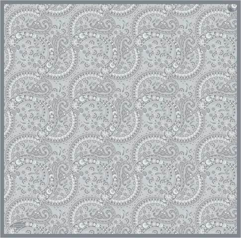 Armine Etnik Desenli Saf İpek Twill Eşarp 9304D 02