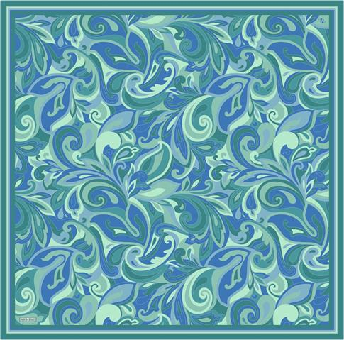 Armine Etnik Desenli Saf İpek Twill Eşarp 9323D 53