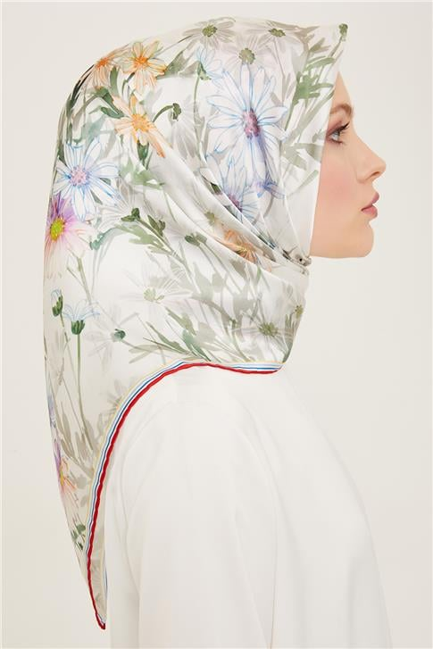 Armine Etnik Desenli Sura İpek Eşarp 24Ya9130 3 34