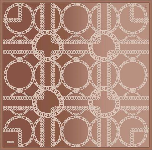 Armine Geometrik Desenli Saf İpek Twill Eşarp 9427D 32