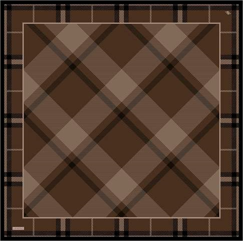 Armine Geometrik Desenli Saf İpek Twill Eşarp 9418D 33