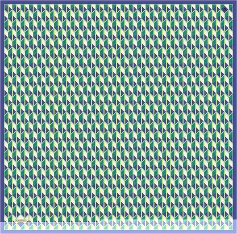 Armine Geometrik Desenli Saf İpek Twill Eşarp 9309D 80