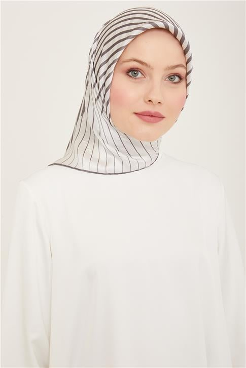 Armine Geometrik Desenli Sura İpek Eşarp 24Ya9162 04