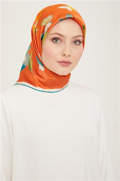 Armine Geometrik Desenli Sura İpek Eşarp 24Ya9147 36 02