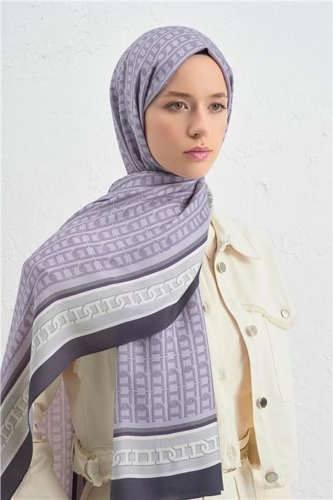 Armine İpek Tensel Monogram Şal 13