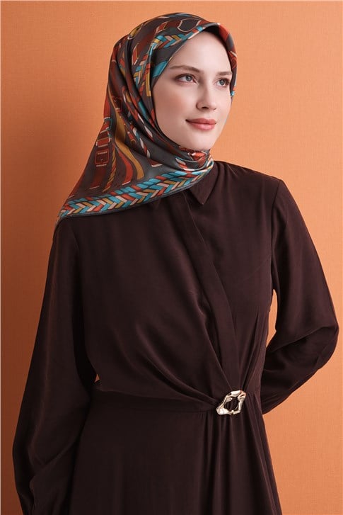 Armine Jakarlı İpek Eşarp 9607D 36