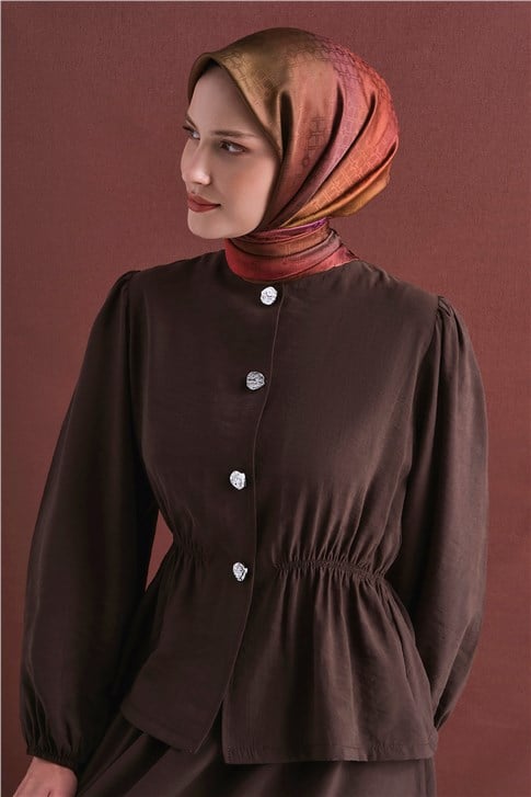 Armine Jakarlı İpek Eşarp 9647D 05