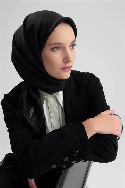 Armine Jakarlı İpek Eşarp Puantiyeli 21Ka8668 2 20