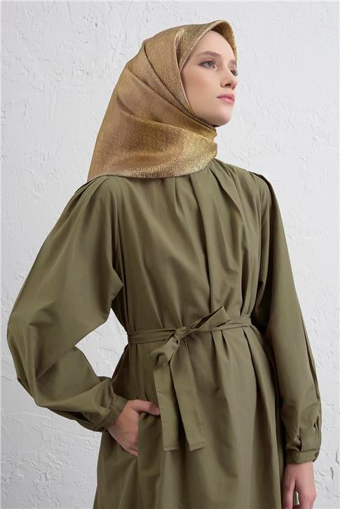 Armine Klasik Desenli Saf İpek Twill Eşarp 9437D 35
