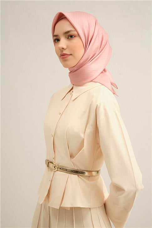 Armine Klasik Desenli Saf İpek Twill Eşarp 9348D 01