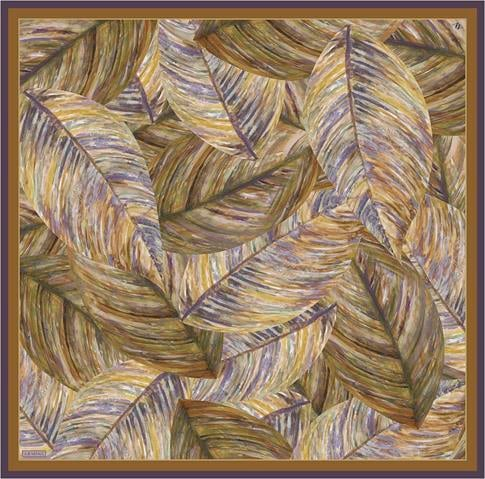 Armine Klasik Desenli Saf İpek Twill Eşarp 9430D 01