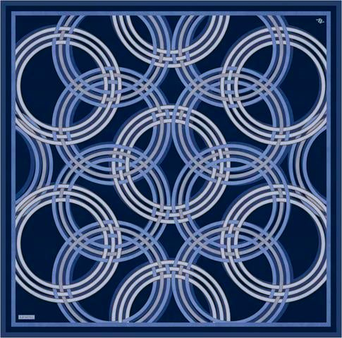 Armine Klasik Desenli Saf İpek Twill Eşarp 9333D 08