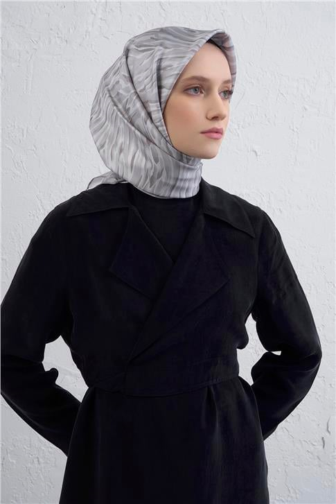 Armine Klasik Desenli Saf İpek Twill Eşarp 9435D 41