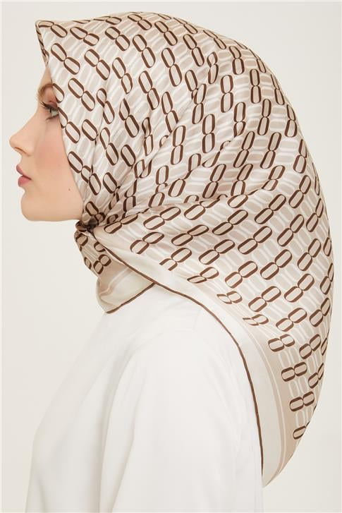 Armine Klasik Desenli Sura İpek Eşarp 24YA9149 50 36