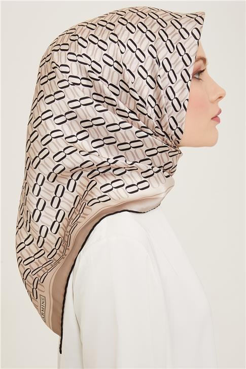 Armine Klasik Desenli Sura İpek Eşarp 24YA9149 50 03
