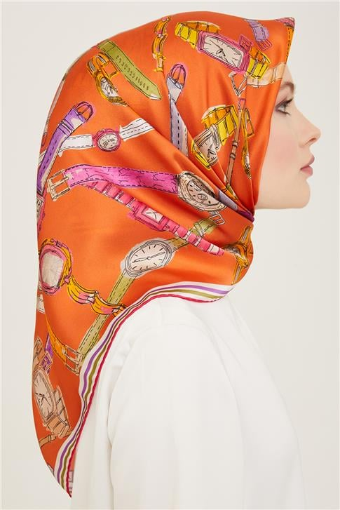 Armine Klasik Desenli Sura İpek Eşarp 24Ya9142 82 04