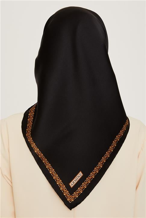 Armine Klasik Desenli Sura Saf İpek Eşarp 9260D 03 02