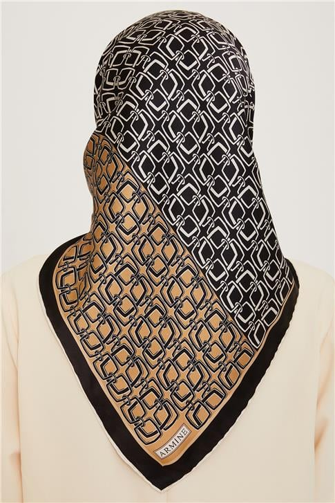 Armine Klasik Desenli Sura Saf İpek Eşarp 9248D 80 01