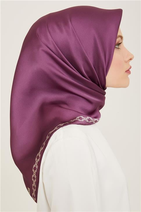 Armine Klasik Desenli Twill İpek Eşarp 24Ya9154 53 06