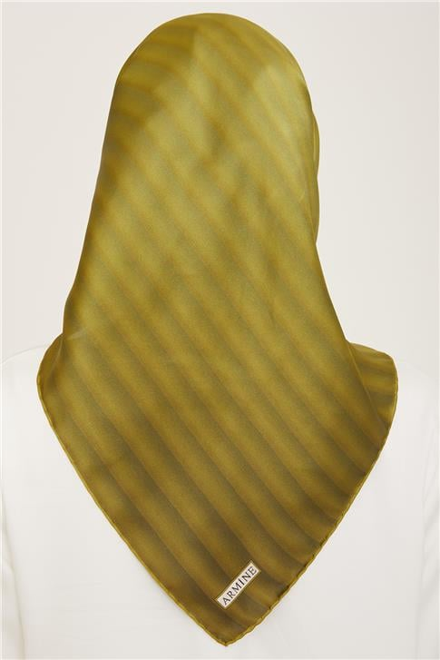 Armine Klasik Desenli Twill İpek Eşarp 24Ya9150 4 81