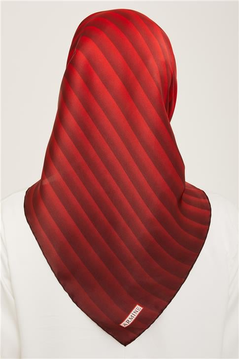 Armine Klasik Desenli Twill İpek Eşarp 24Ya9150 4 32