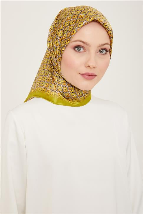 Armine Klasik Desenli Twill İpek Eşarp 24Ya9134 67 06