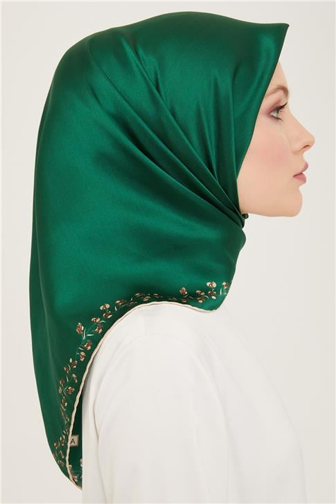 Armine Klasik Desenli Twill İpek Eşarp 24Ya9168 89 89