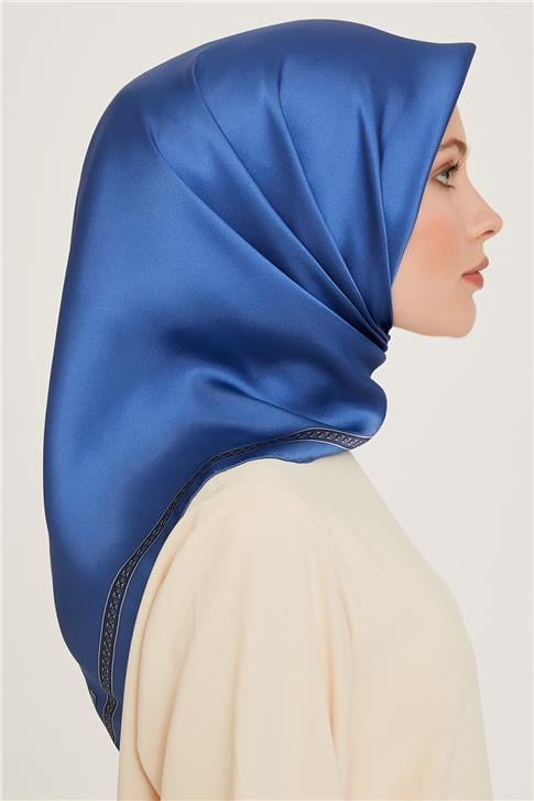 Armine Klasik Desenli Twill Saf İpek Eşarp 9261D 07 36
