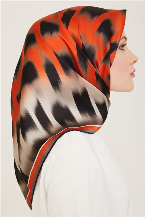 Armine Leopar Desenli Sura İpek Eşarp 24Ya9155 03