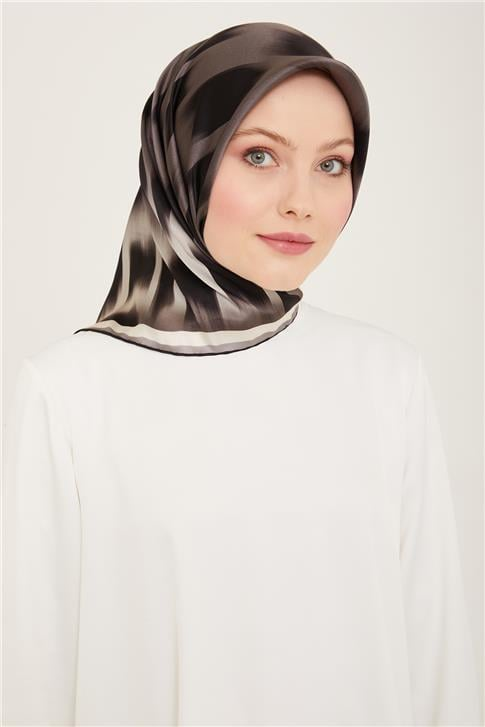 Armine Leopar Desenli Sura İpek Eşarp 24Ya9155 02