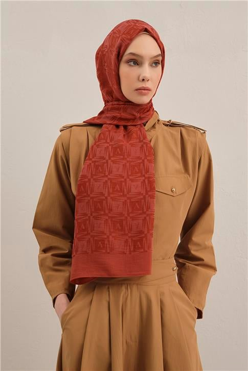 Armine Lyocell Naia Kare Monogram Şal 6 35