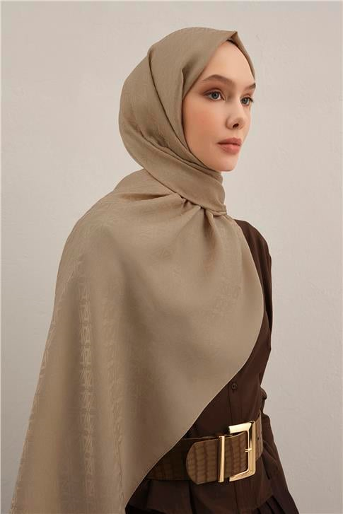 Armine Lyocell Naia Üçgen Monogram Şal 5 04