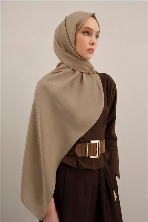Armine Lyocell Naia Üçgen Monogram Şal 5 04