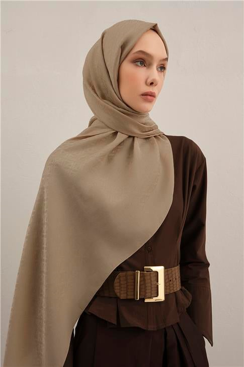 Armine Lyocell Naia Üçgen Monogram Şal 5 04