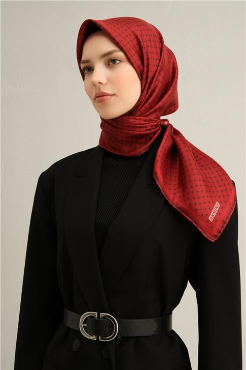 Armine Monogram Desenli Saf İpek Sura Eşarp 9345D 81