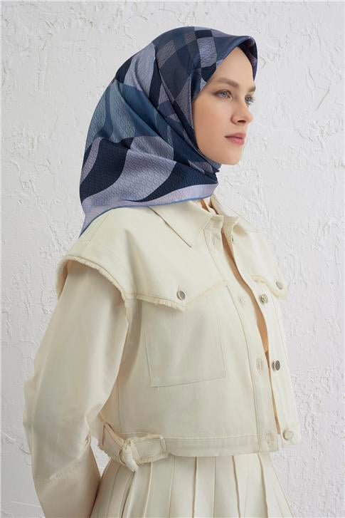 Armine Monogram Desenli Saf İpek Twill Eşarp 9429D 31