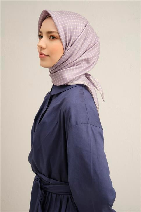 Armine Monogram Desenli Saf İpek Twill Eşarp 9345D 83