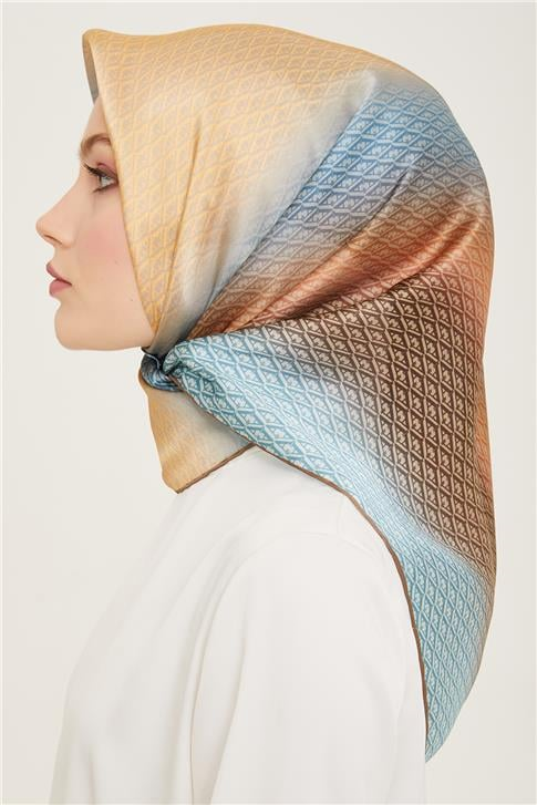 Armine Monogram Desenli Twill İpek Eşarp 24Ya9104 52 09