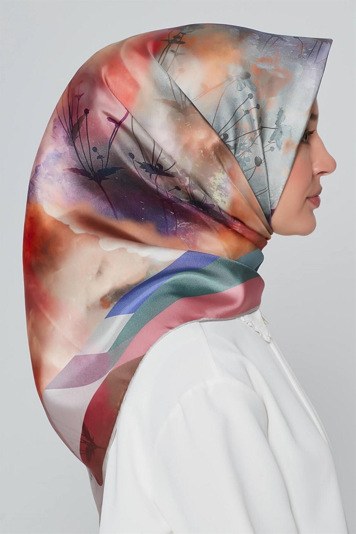 Armine Özel Nostalji Serisi Twill İpek Eşarp Modelleri 8354D-06